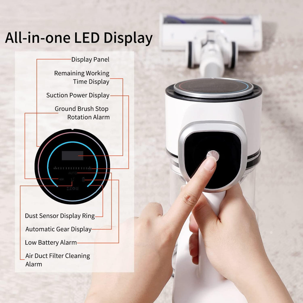 Cordless Stick Vacuum Cleaner with 350W Suction, 45min Runtime, 2500mAh Detachable Battery X889