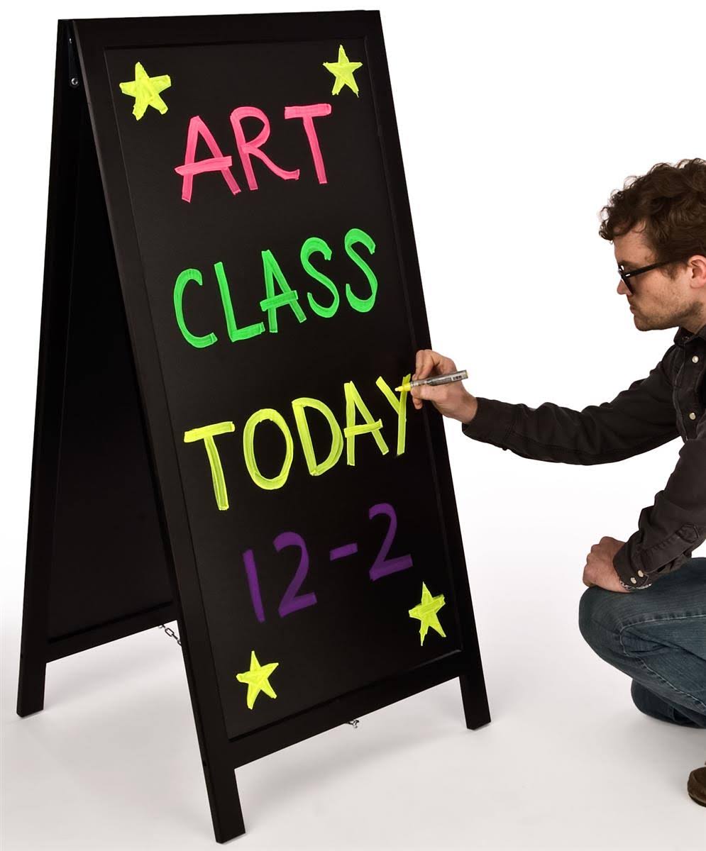 A-Frame Sign for Chalk or Wet-Erase Writing S76341