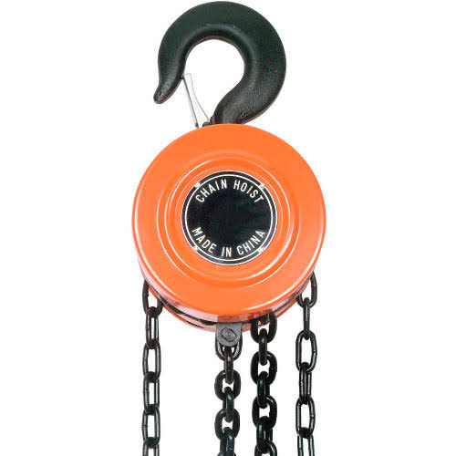 Manual Chain Hoist 20 Foot Lift 2,000 Pound Capacity M43649