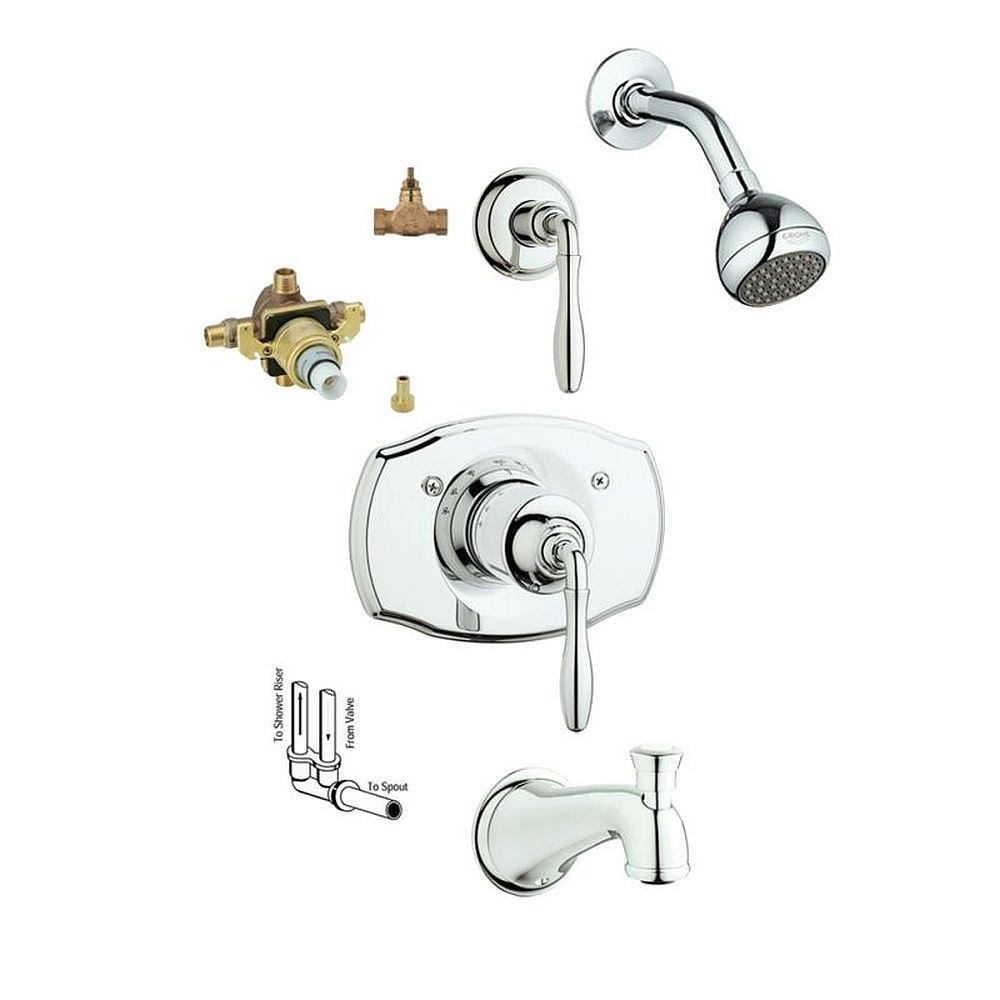 Chrome Tub and Shower Valve Kit H652