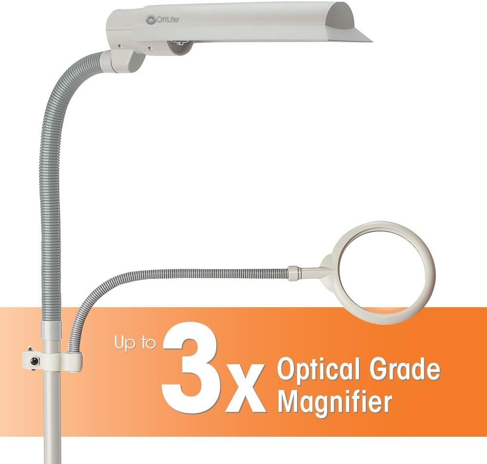 18W Floor Lamp with Magnifier Attachment Arm G5766