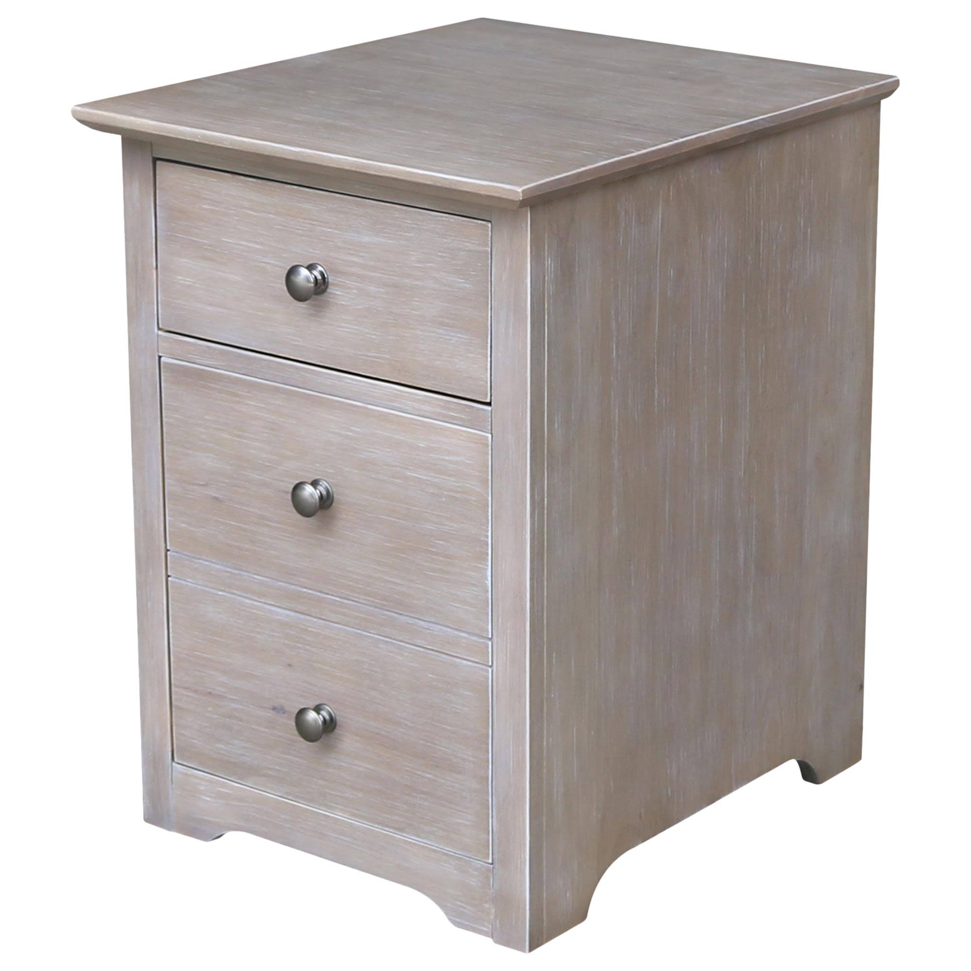 Washed Gray Taupe Two Drawer File Cabinet J971788