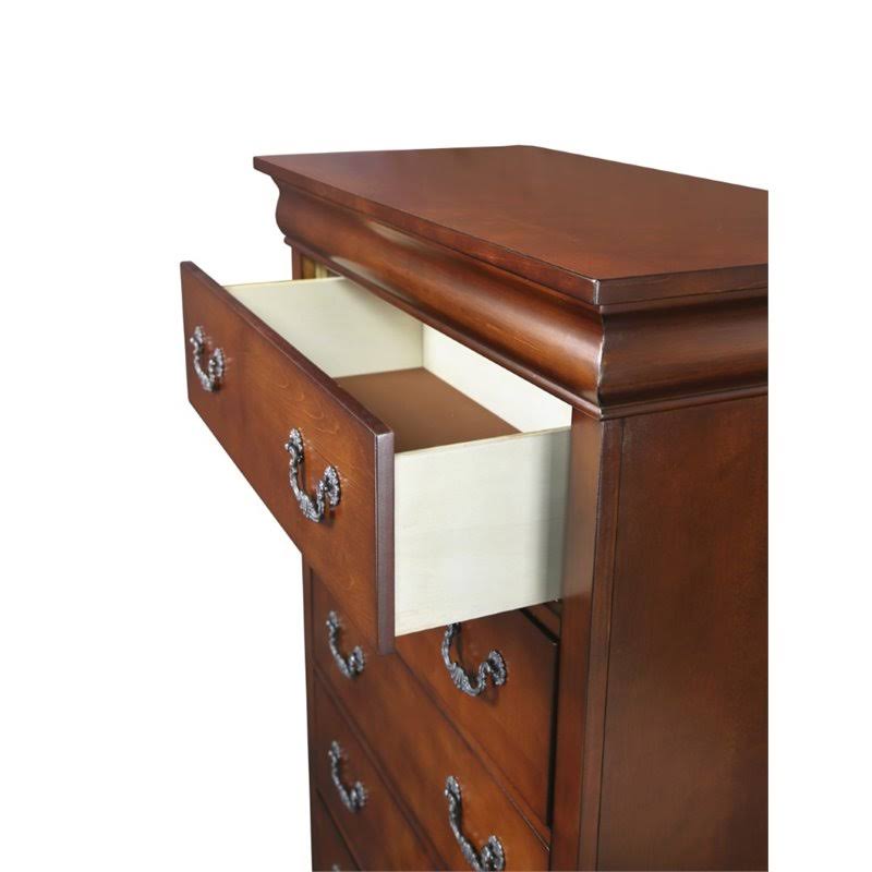 5 Drawer Chest in Brown Cherry T753