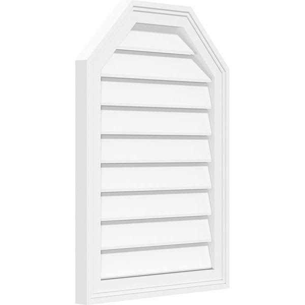 28x22W x 40x22H Octagonal Top Surface Mount PVC Gable Vent G58776