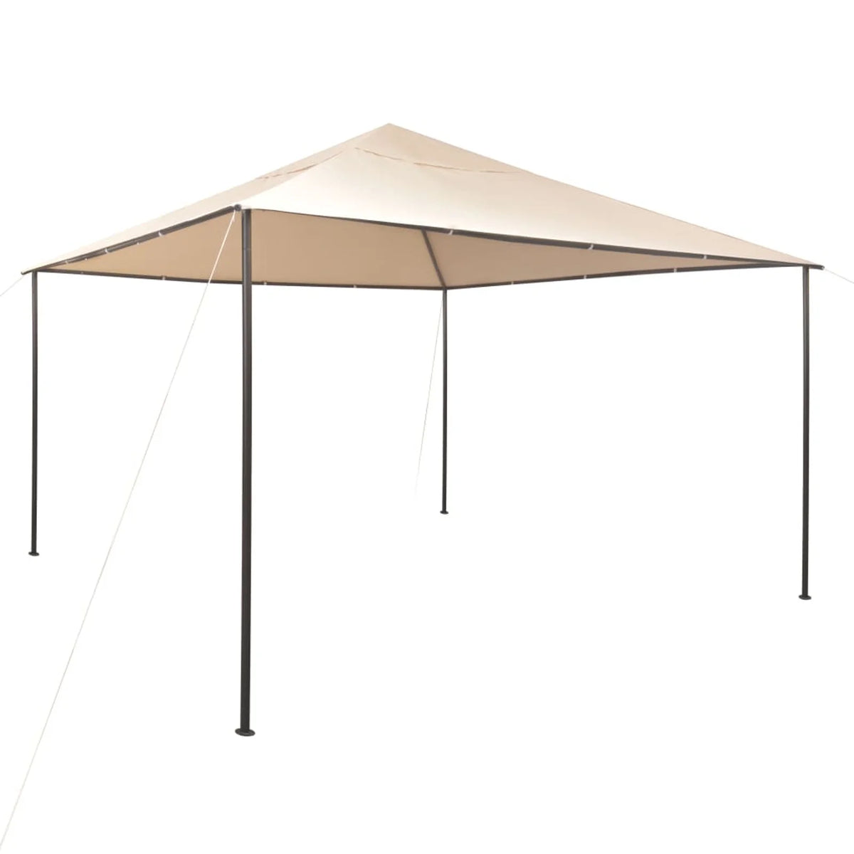 Beige Steel Gazebo Pavilion Tent Canopy D15096