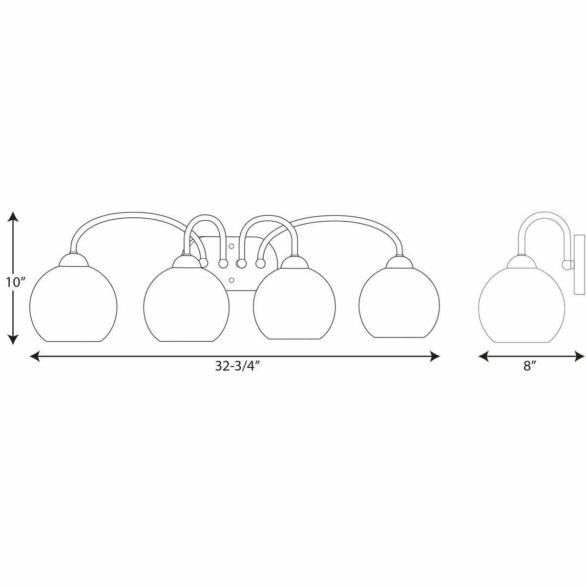 Brushed Nickel Four-Light Bath N455080
