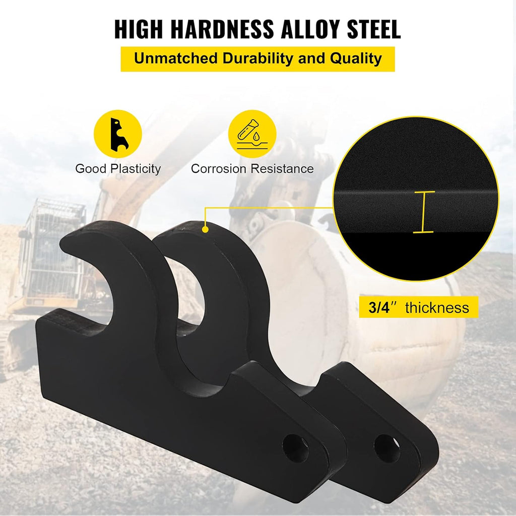 2pcs Black-Coating Steel Bucket Ears Attachment J41113