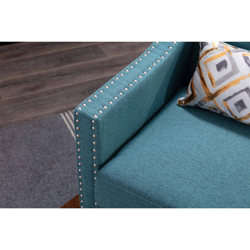 Orange Accent Armchair with Solid Wood Legs E3820