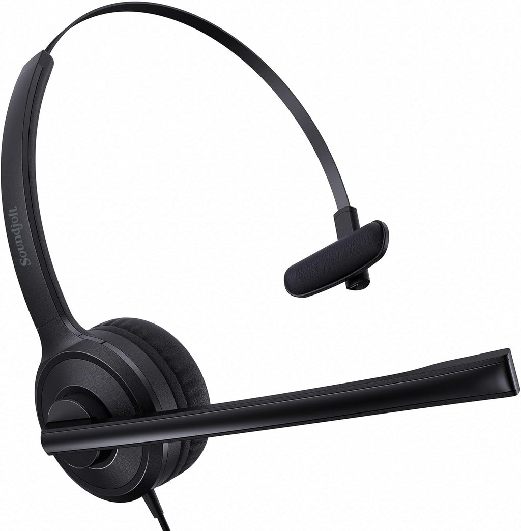 USB Headset with Microphone, Noise Cancelling Mic, On-Ear, Pack of 2 N163