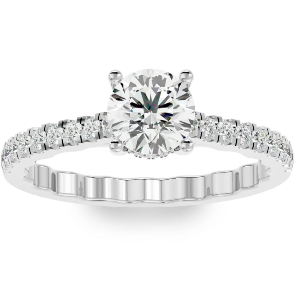 1 1/4Ct Diamond Engagement Ring in 10k White or Yellow Gold I621