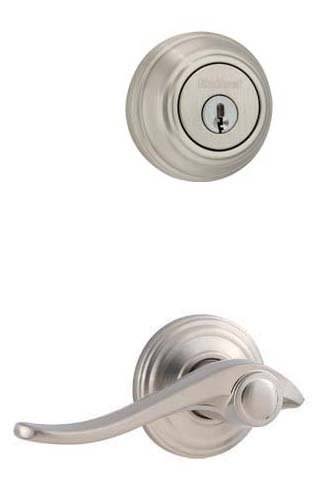 Right Hand Avalon Lever Interior Double Cylinder Handleset Trim Satin Nickel Finish V3233