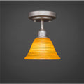 Vintage 1 Light Semi-Flush Mount with Glass Shade S5158