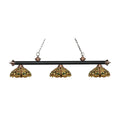 Matte Black Antique Copper 3 Light Billiard Light F983920