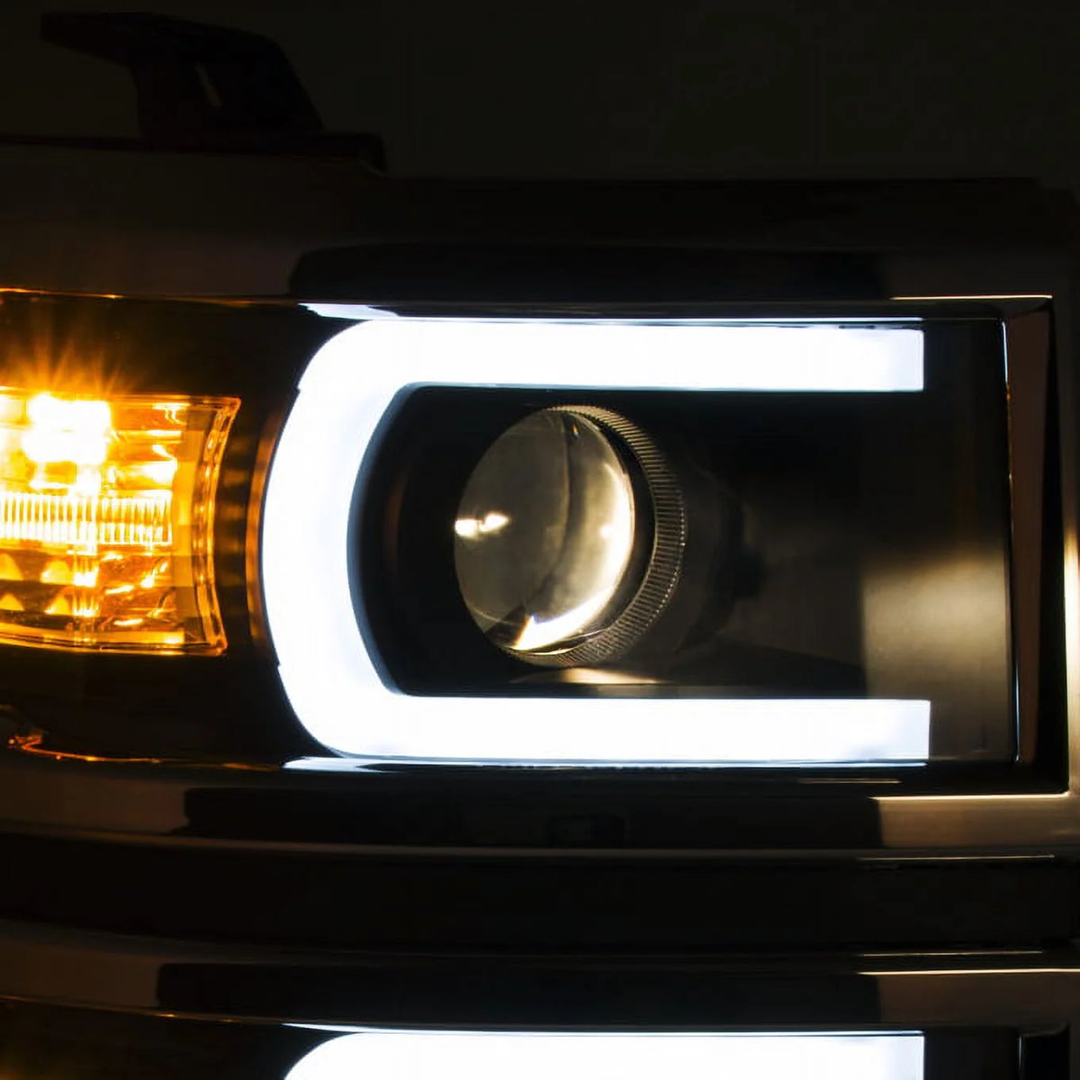 Black LED DRL Projector Headlights G580667