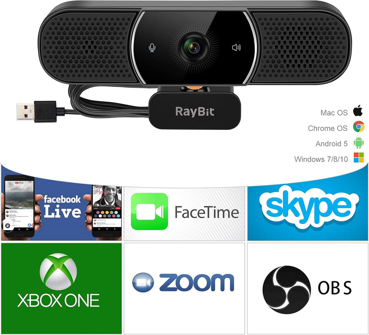 1080p HD Webcam with Microphone and Speaker C142