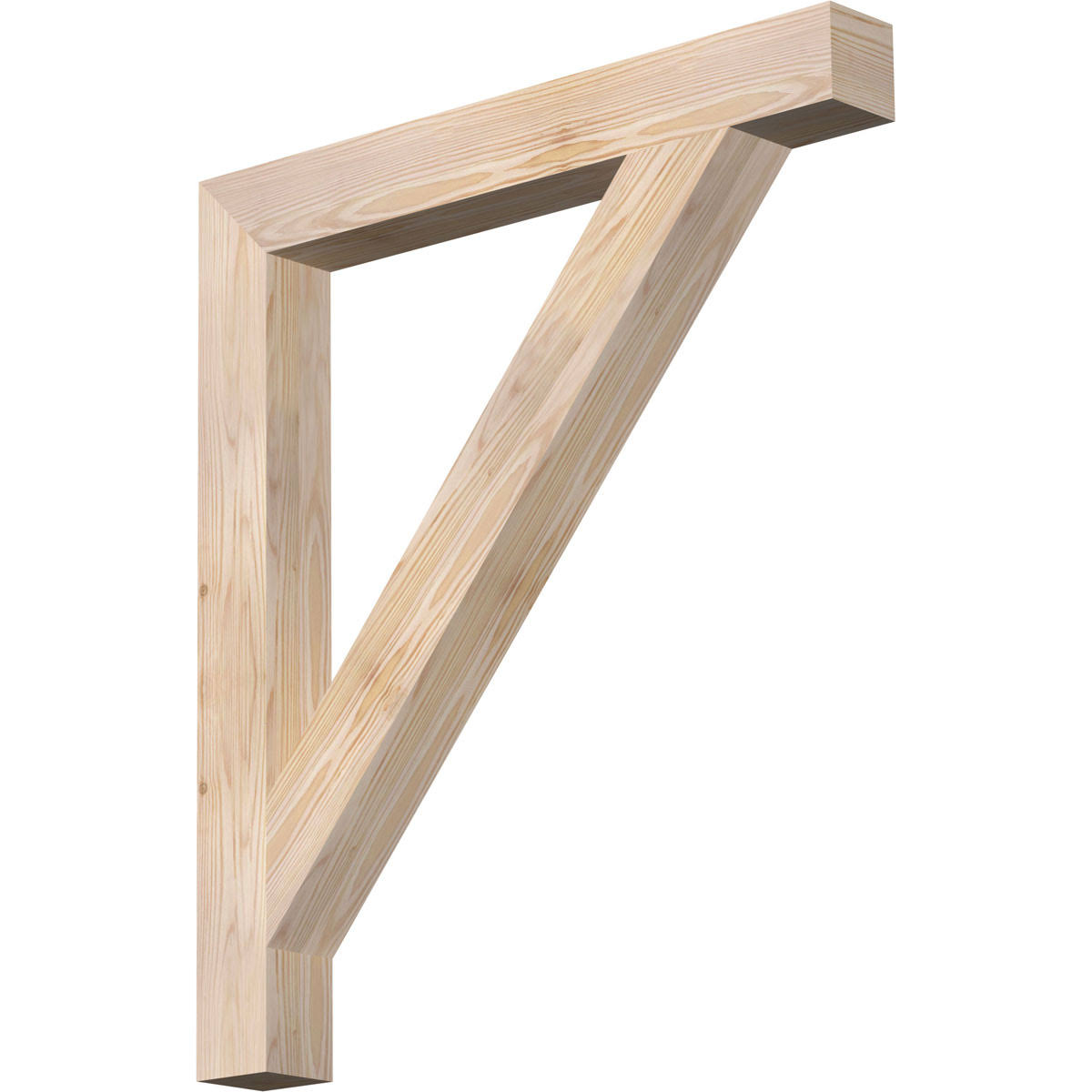 Douglas Fir Traditional Block Smooth Bracket Y654