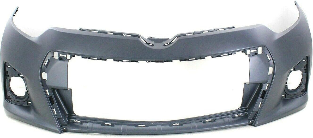 Primed Front Plastic Bumper Cover Fascia with Fog Light Holes for 2014-2016 Toyota Corolla Sedan R366793