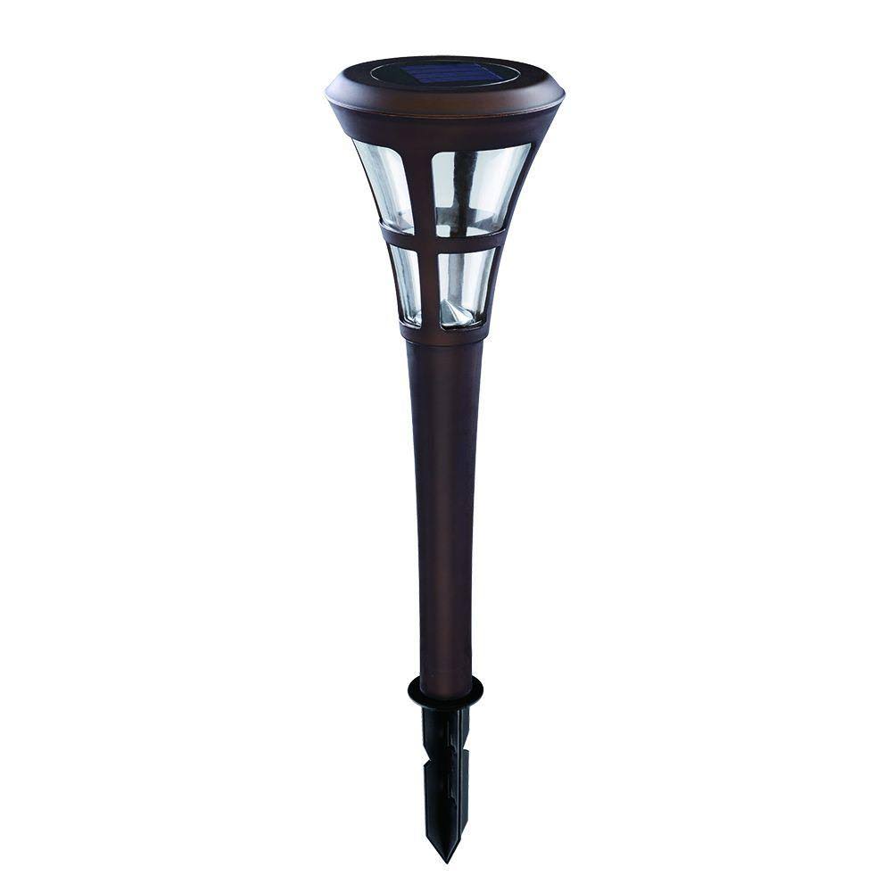 Solar Bronze Outdoor LED Landscape Path Light 6-Pack D932