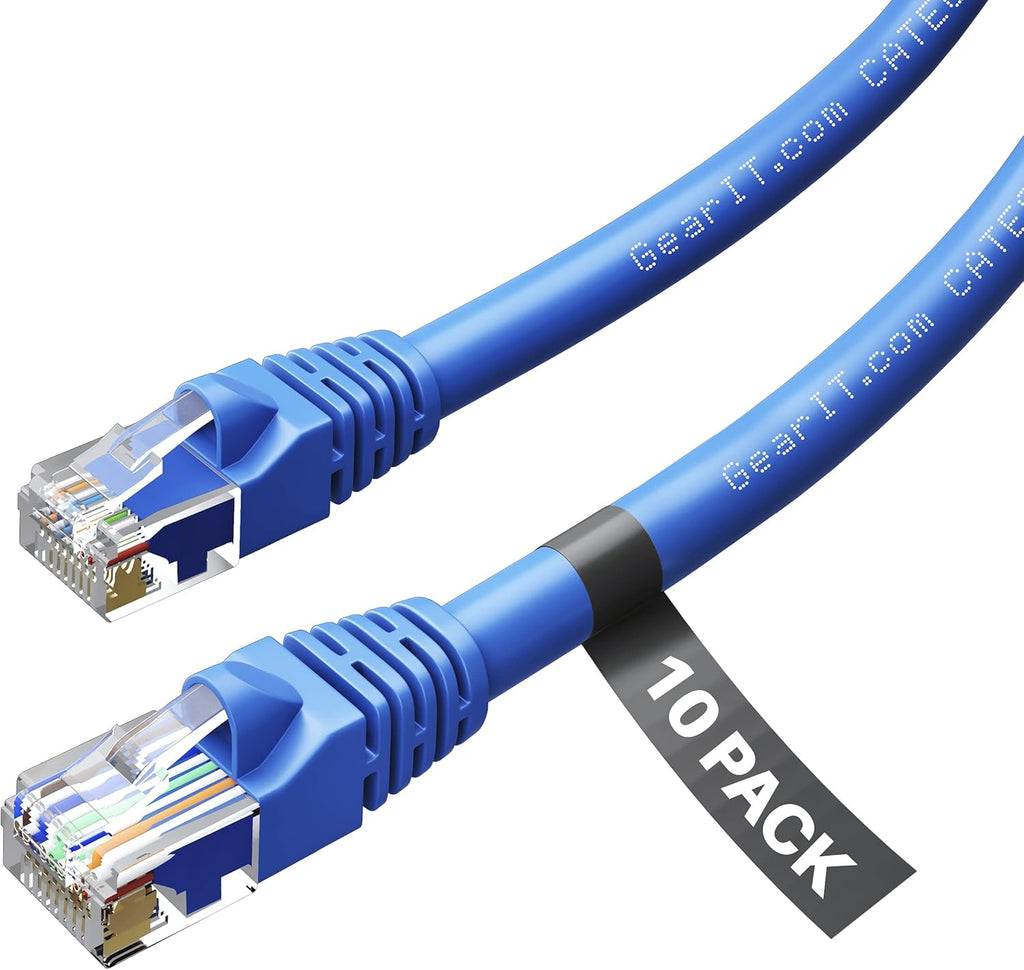 Blue Cat 6 Ethernet Cable 25 ft (20-Pack) U15073