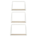 White Metal Wall Storage Set of 2 D140