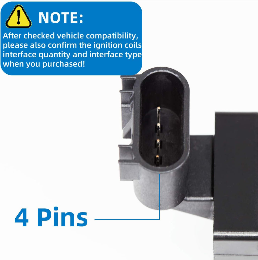 Ignition Coil Pack for 2.4L 2.2L 2.0L UF491 (4Pack) U611941