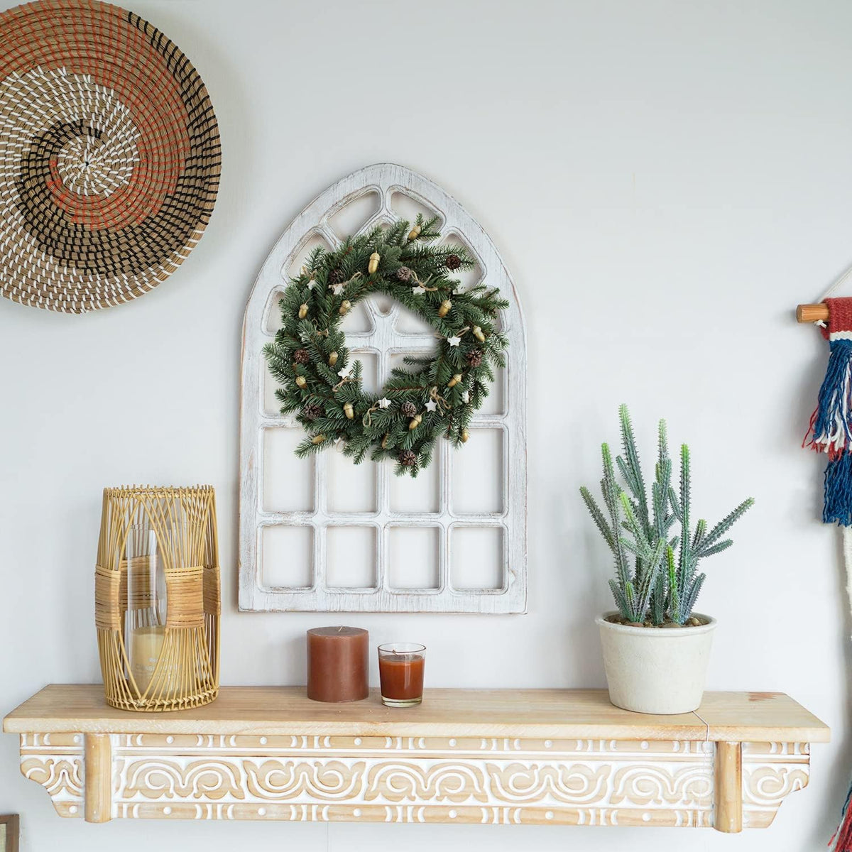 White Arch Wooden Wall Decoration Pack of 2 U245