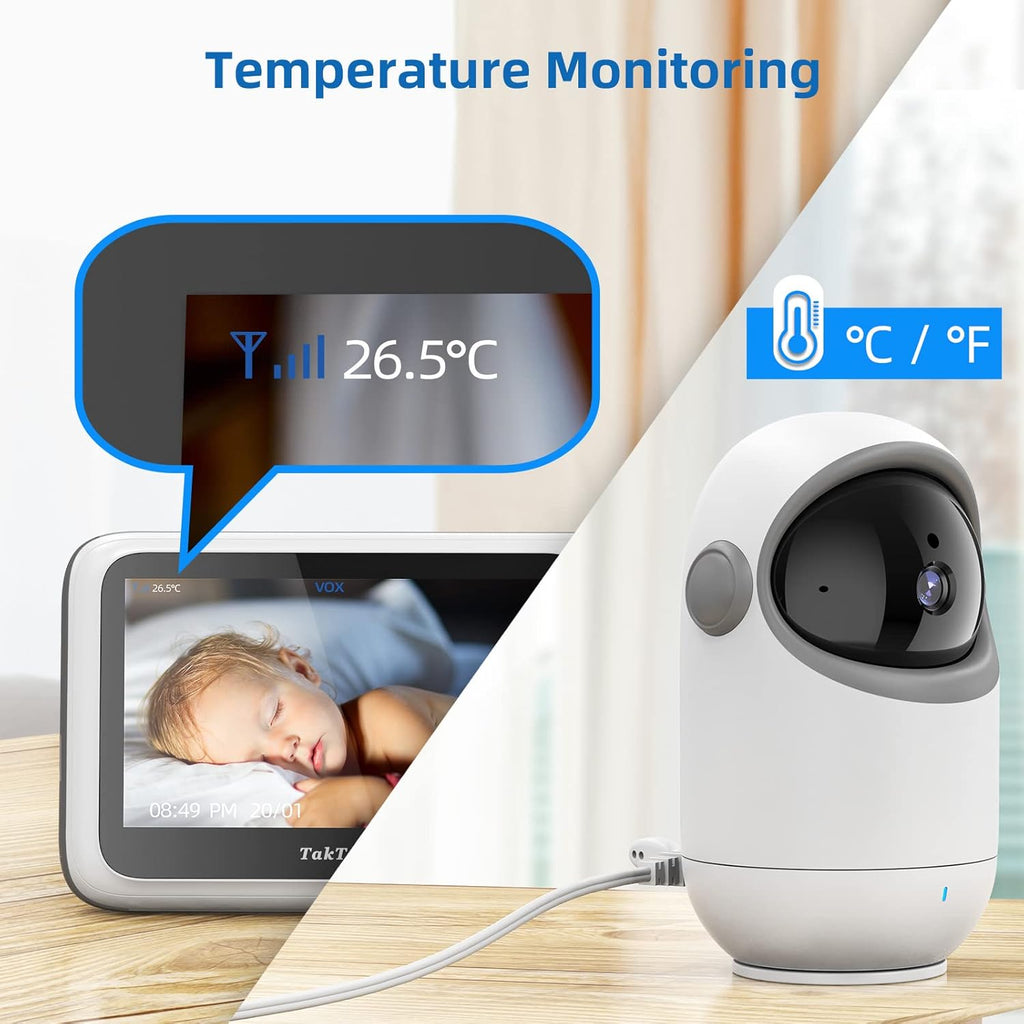 4.3" Video Baby Monitor with Camera and Audio, No WiFi, Night Vision, Two-Way Audio, Remote Pan Tilt G5631