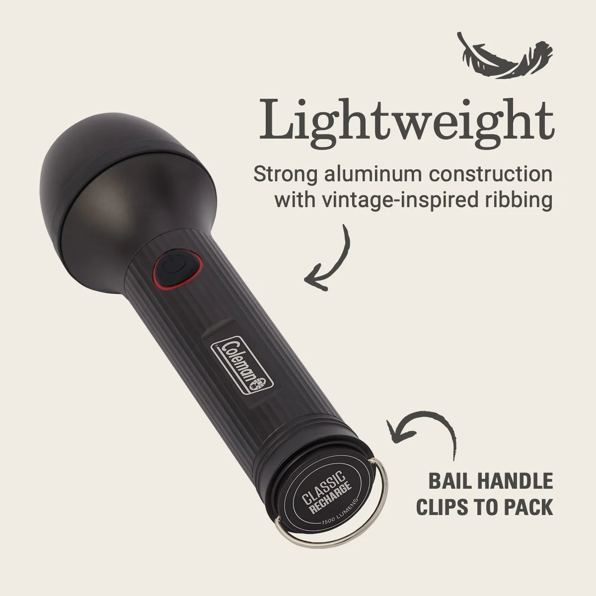 Coleman Classic Recharge 1500 Lumens LED Flashlight K710628