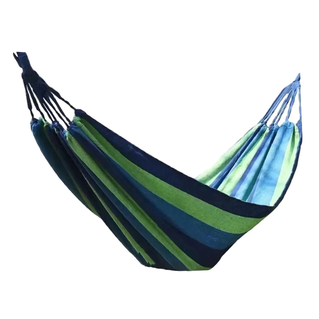 Blue Canvas Camping Hammock 190x150cm Y986974