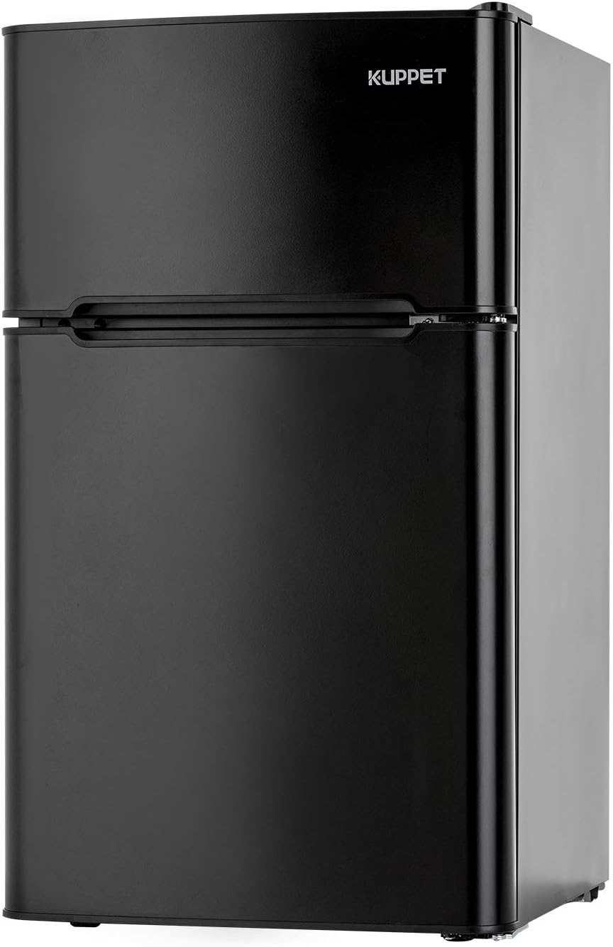 Black Double Door Mini Refrigerator 3.2 Cu.Ft C402