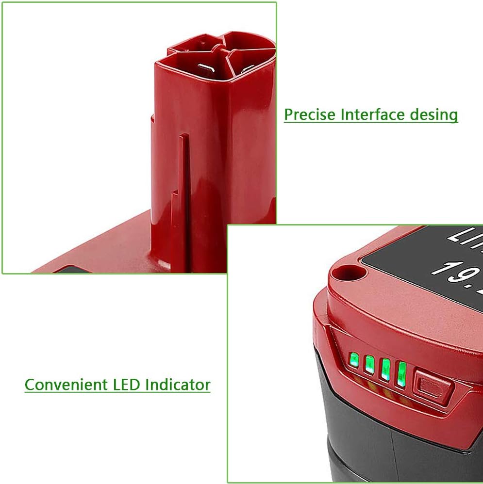2 Pack 5.0Ah 19.2V Lithium-ion Cordless Battery M702899