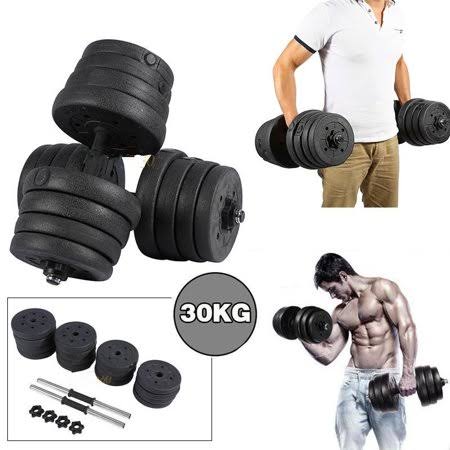 Adjustable Dumbbell Set 66 lb with Barbell Plates A213