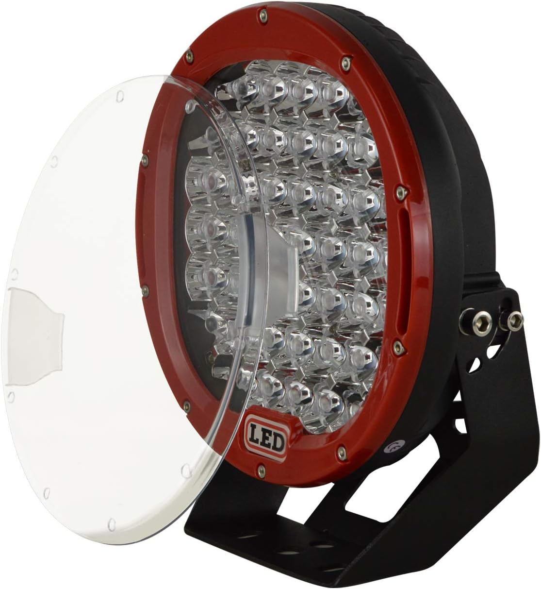 2PCS 96W Round Red LED Spot Driving Work Light 9 Inch E330840