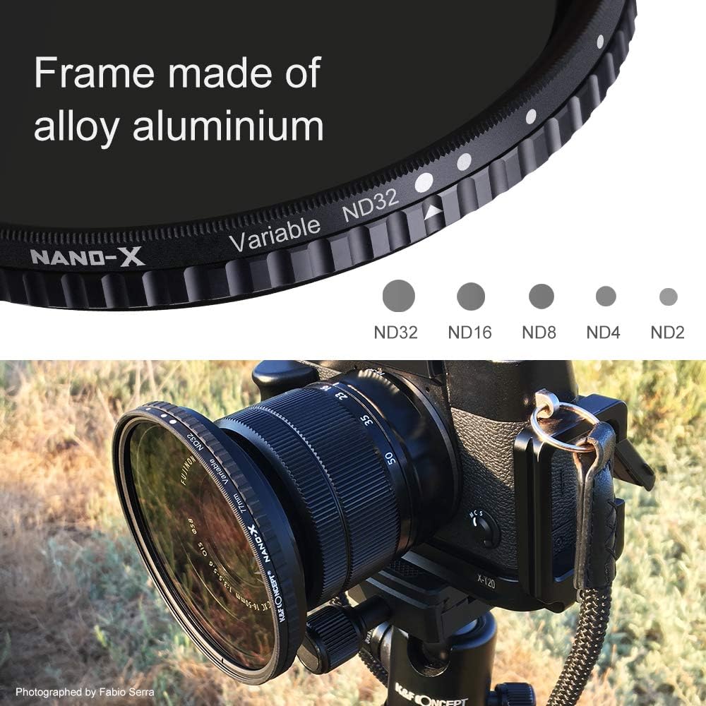 72mm Fader ND Filter Neutral Density Variable Filter ND2 to ND32 Pack of 2 Q82485
