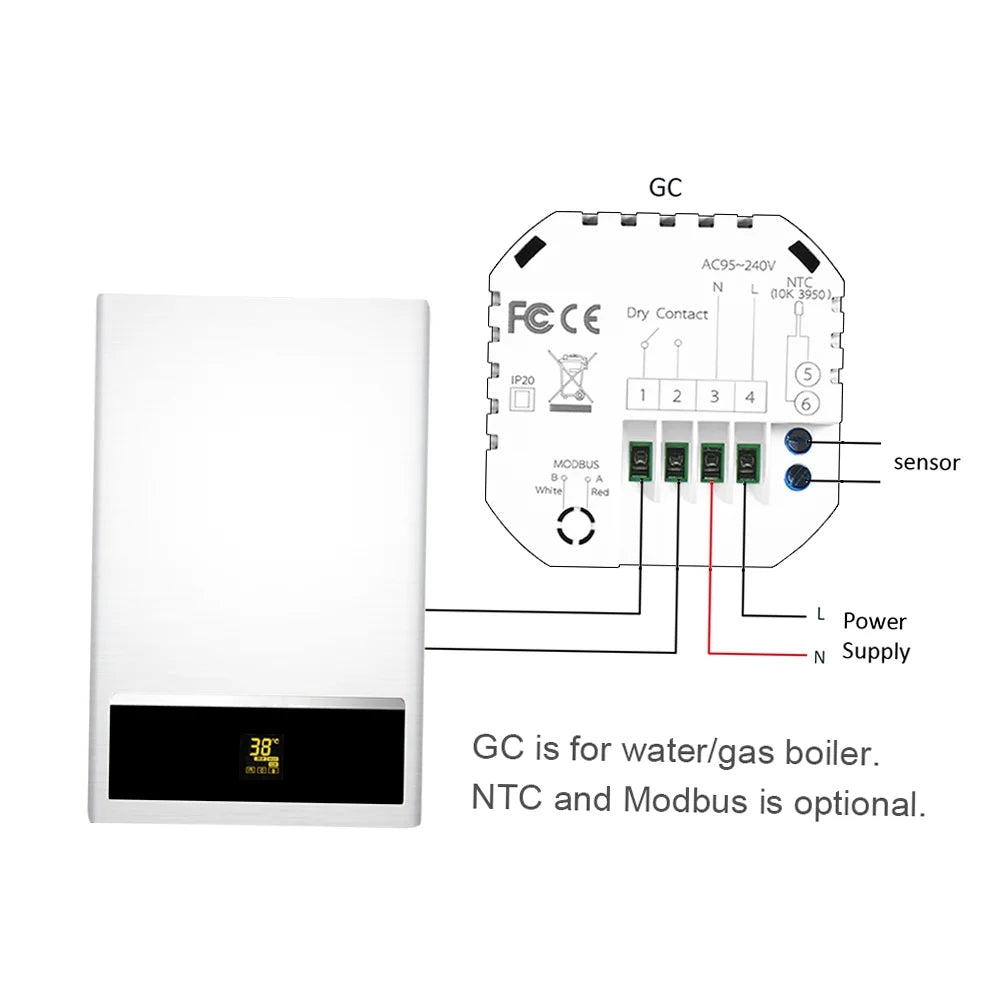 Smart Programmable Thermoregulator with LCD Humidity Display C51937