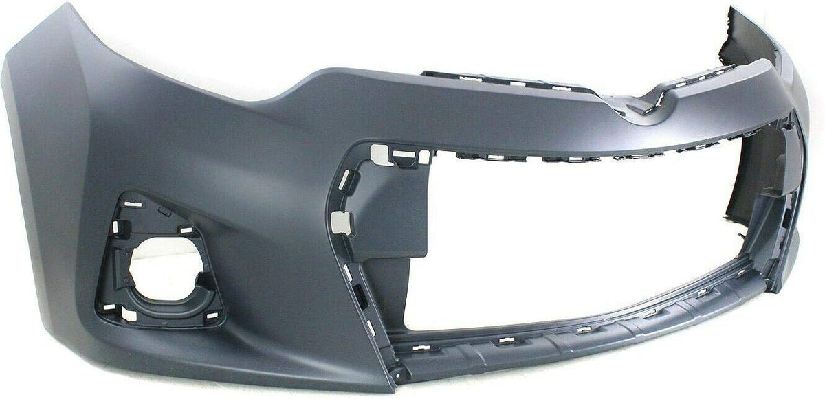 Primed Front Plastic Bumper Cover Fascia with Fog Light Holes for 2014-2016 Toyota Corolla Sedan R366793