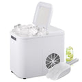 White Countertop Ice Maker Machine with Ice Scoop and Basket I13824