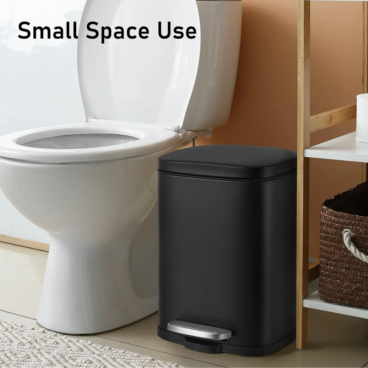13.2 + 1.3 Gallon Stainless Steel Trash Can Combo with Soft Close Lid L153742