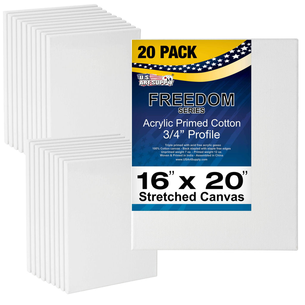 20-Pack 16 x 20 inch Acid Free Stretched Canvas Y39629
