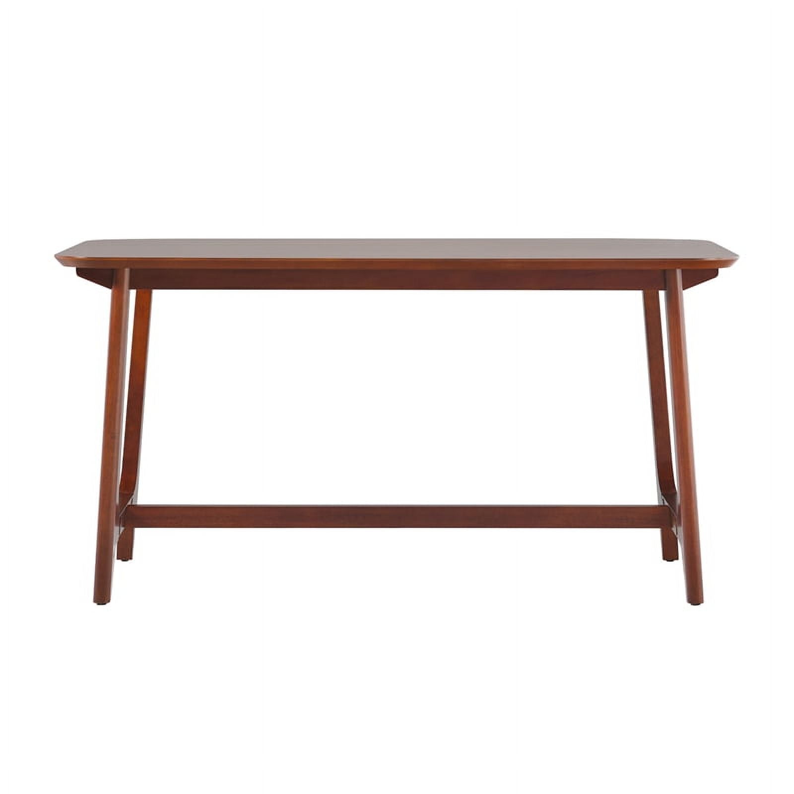 Mid-Century Wood Dining Table with Trestle Base in Walnut W473792