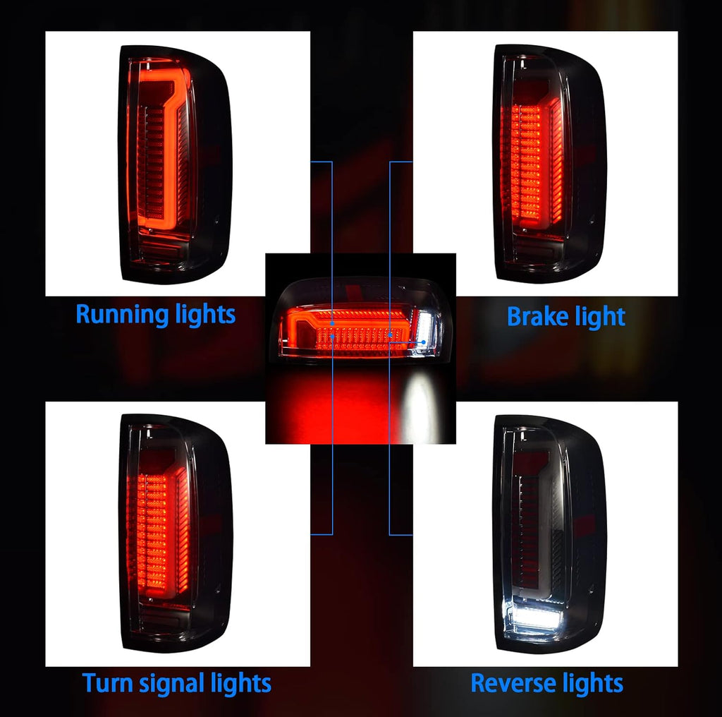 Smoked Lens LED Tail Lights Assembly O1409