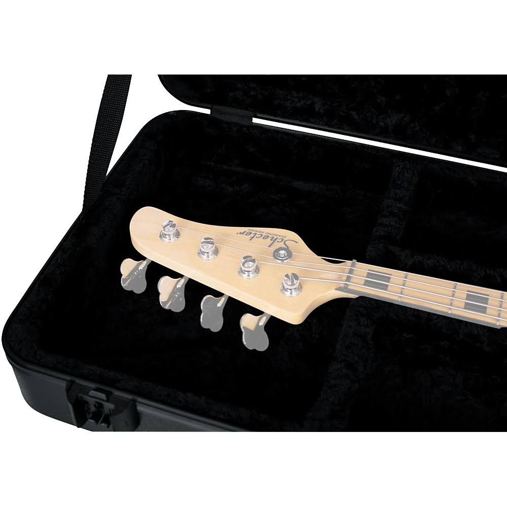Black Red Molded Bass Guitar Case A776698