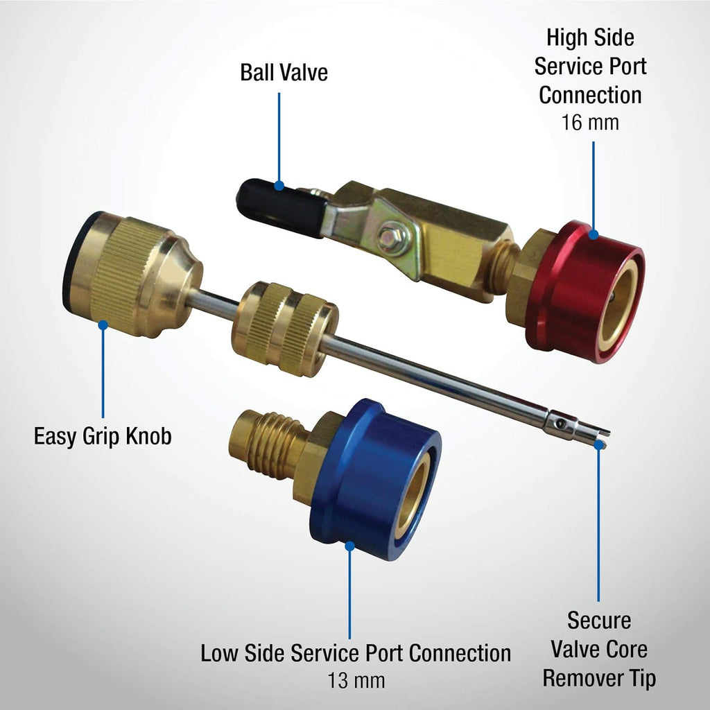 R134A Valve Core Remover Installer, yellow gold, 6.8 inch, Pack of 2 J134336
