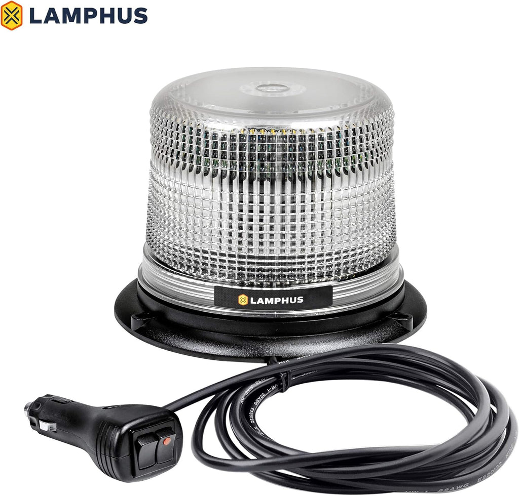 5" 12W White LED Strobe Warning Beacon Light, Pack of 2 B1141