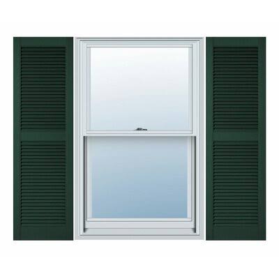 Midnight Green Vinyl Open Louver Shutters K45344