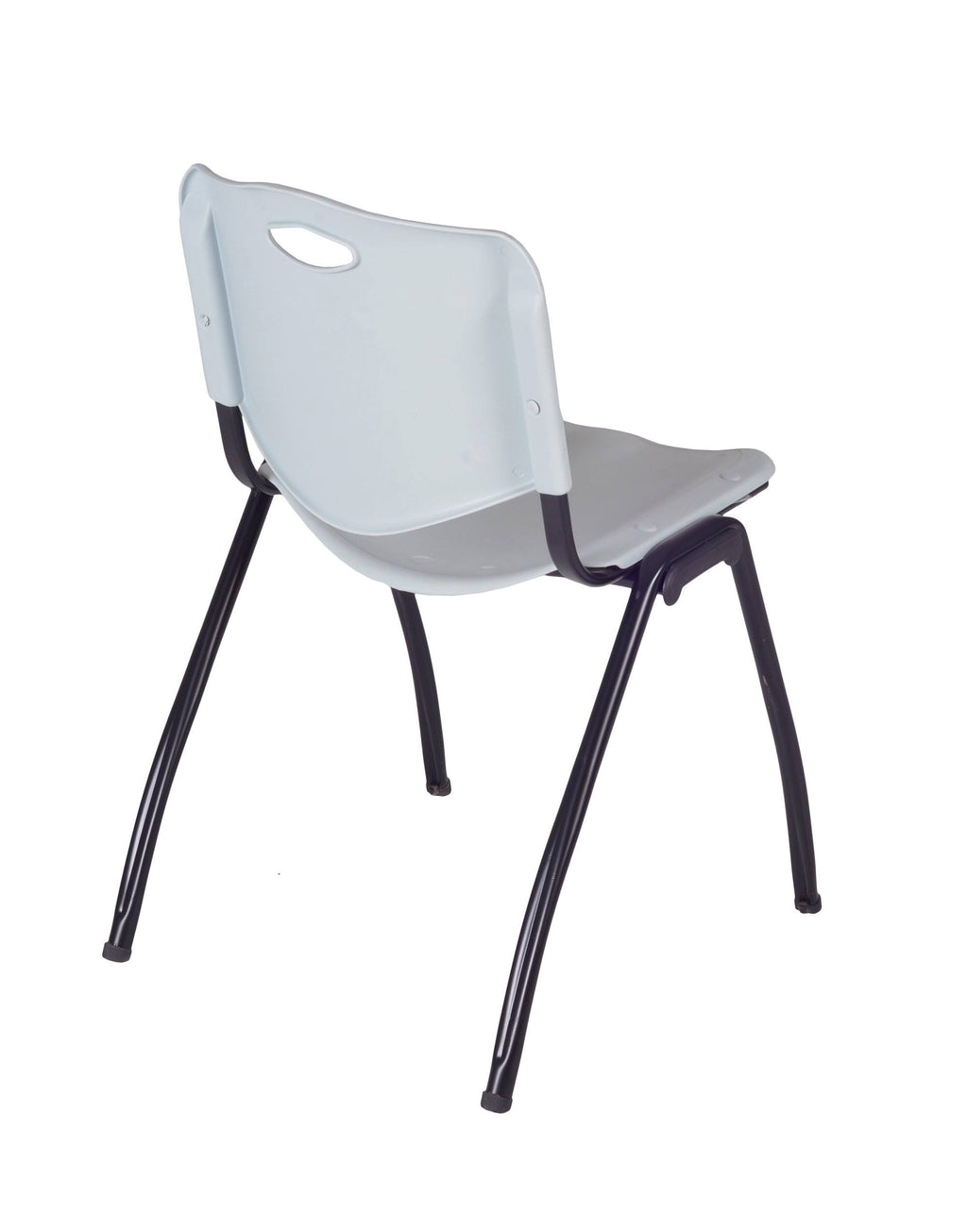Cherry Training Table with 2 Grey Stack Chairs J109021