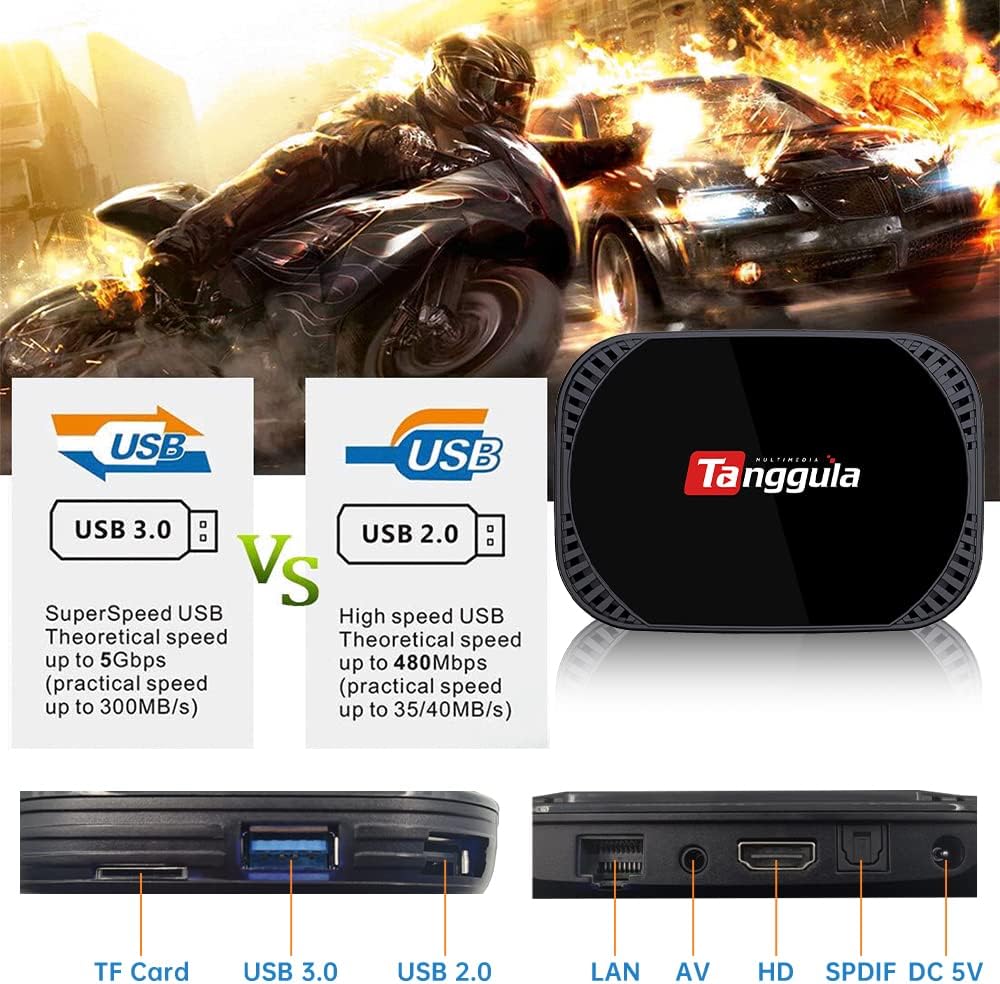 Android TV Box with 4GB+128GB and Dual Band WiFi D597