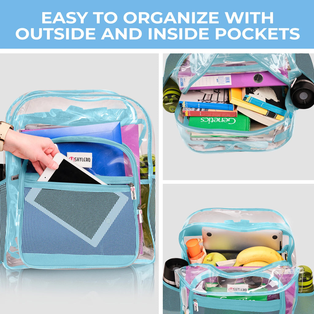 Transparent PVC Clear Backpack XL (32 L) with TSA Lock A623