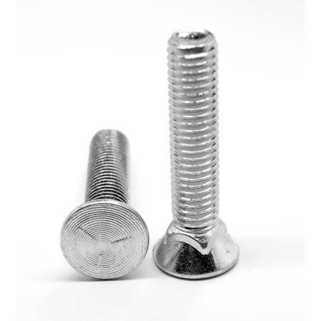 3/8 inch-16 x 2 inch Coarse Thread Grade 5 Plow Bolt Flat Head Medium Carbon Steel Zinc Plated Pk 300 J92713