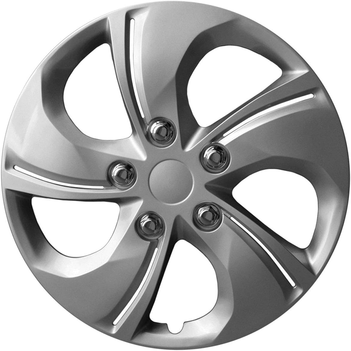 15 Silver Hubcaps Wheel Covers for Steel Wheels (Set of 4) U486